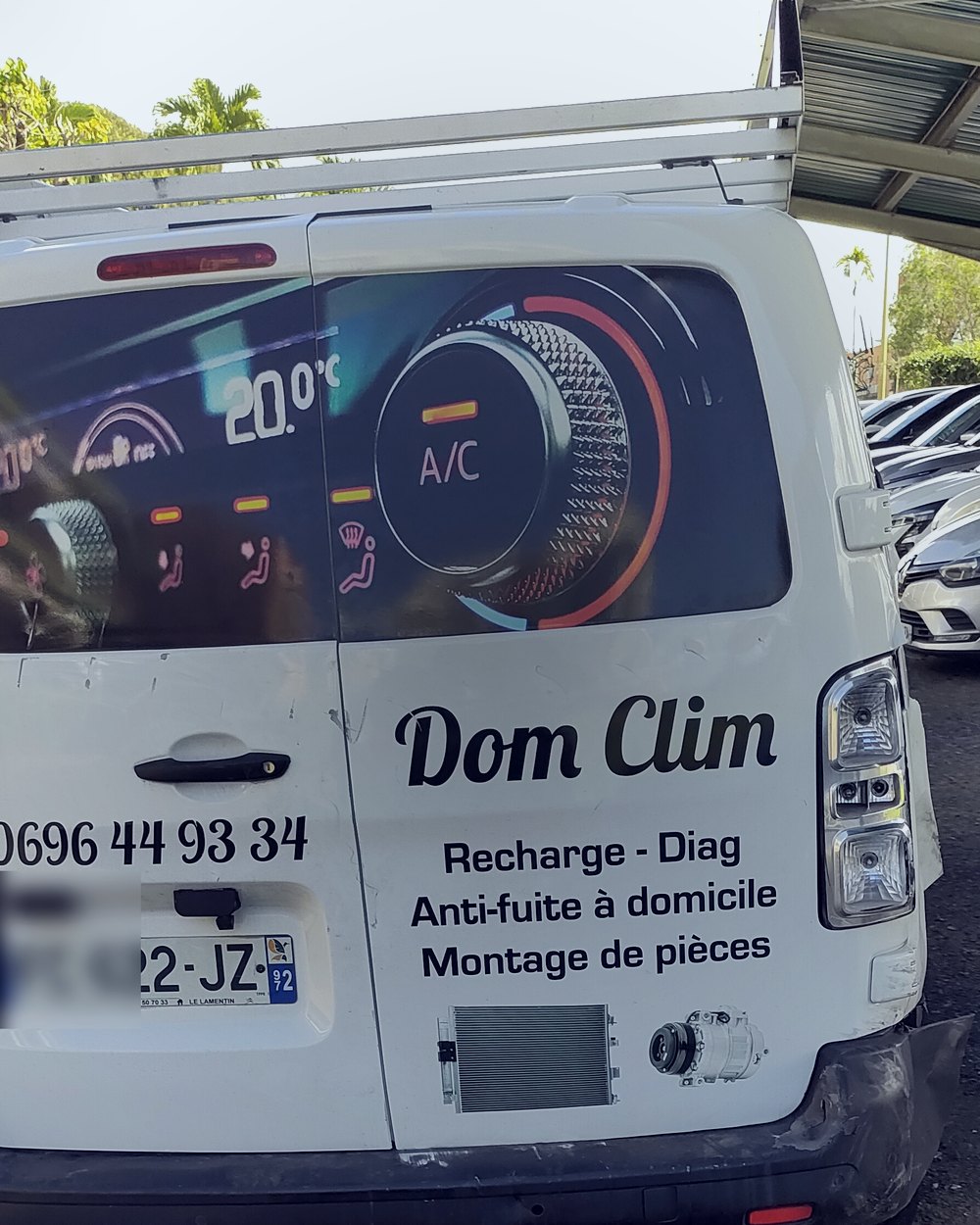 Véhicule atelier DOM CLIM : recharge, diagnostic et anti-fuite à domicile